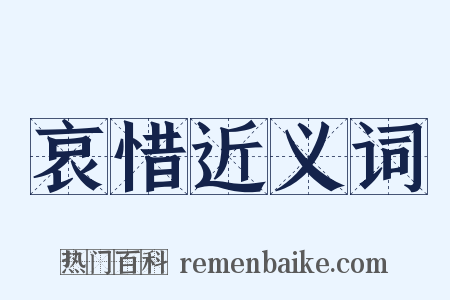 哀惜近义词是什么意思的图片